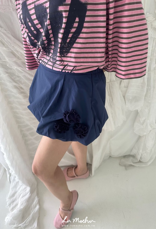 紗質花朵襯衫包屁褲裙
